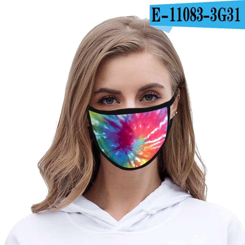 C2C Tie-dye mask fashion printed ice silk fabric