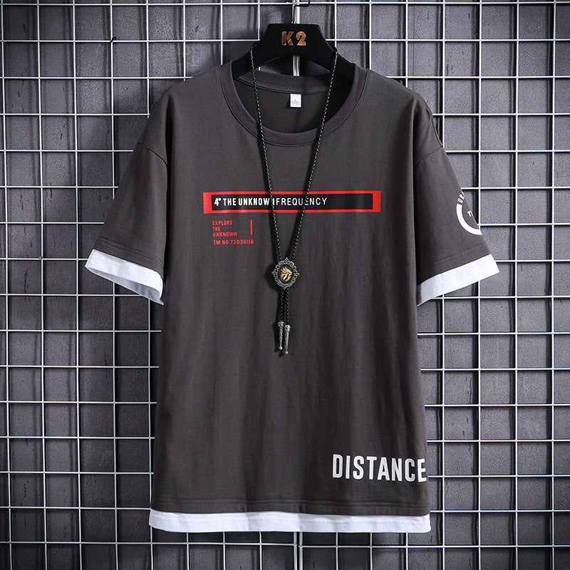 C2C Fashion letter printed cotton short sleeve