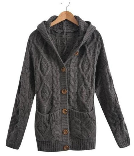 C2C Hooded Knit Ladies Sweater