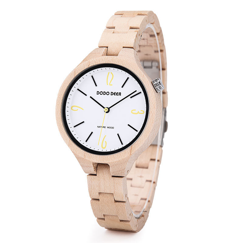 C2C Wooden Luminous Quartz Watch