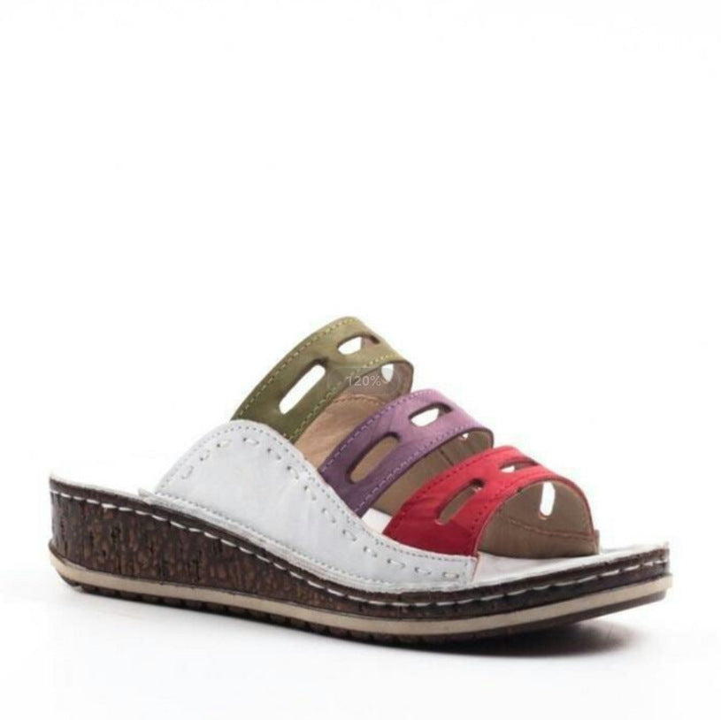 C2C Summer 3 Color Stitching Ladies Casual Sandals
