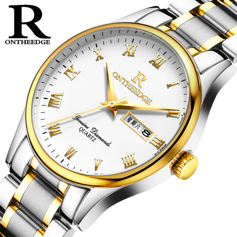 C2C Mall Business, fine, steel belt, quartz waterproof mens watch