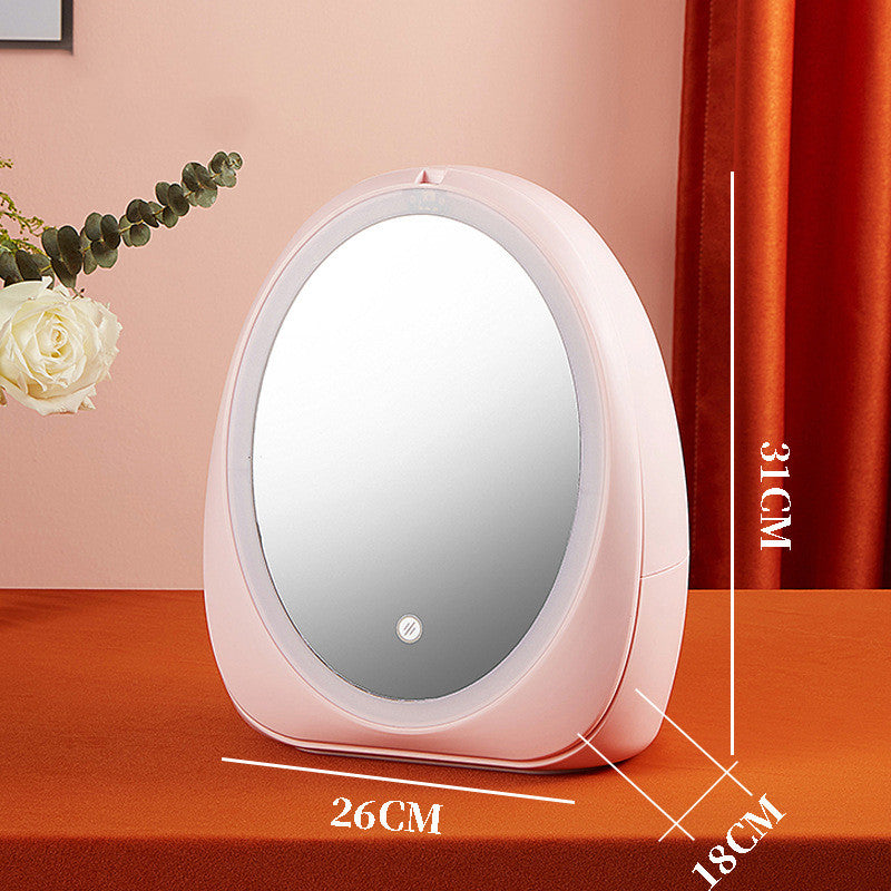 C2C Storage Box With Light Makeup Mirror Dressing Table