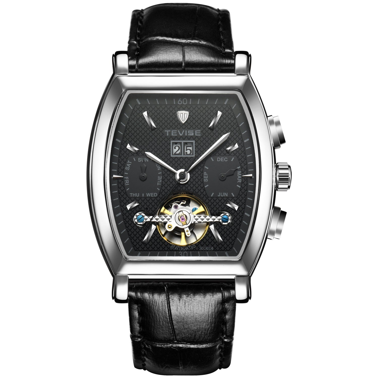 Hongkong tevise genuine brand Tourbillon watch multifunctional business waterproof automatic mechanical watches Mens Watch