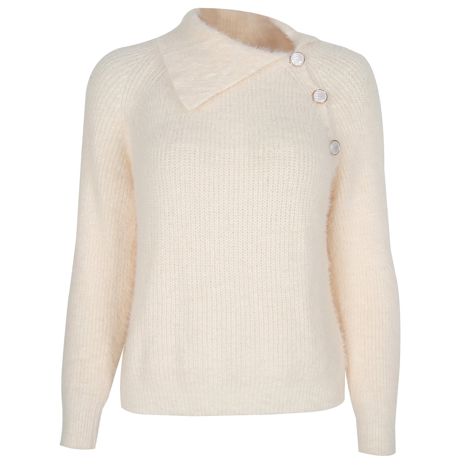 Pullover long-sleeved sweater mohair