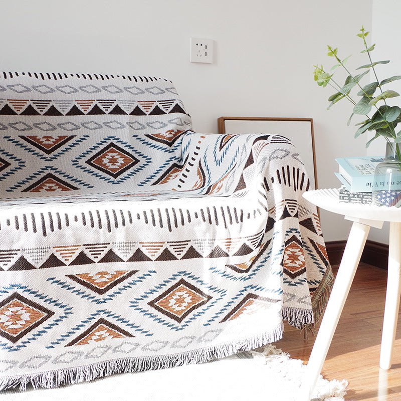 C2C Bohemian Knitted Bed & Sofa Throw Thread Blanket