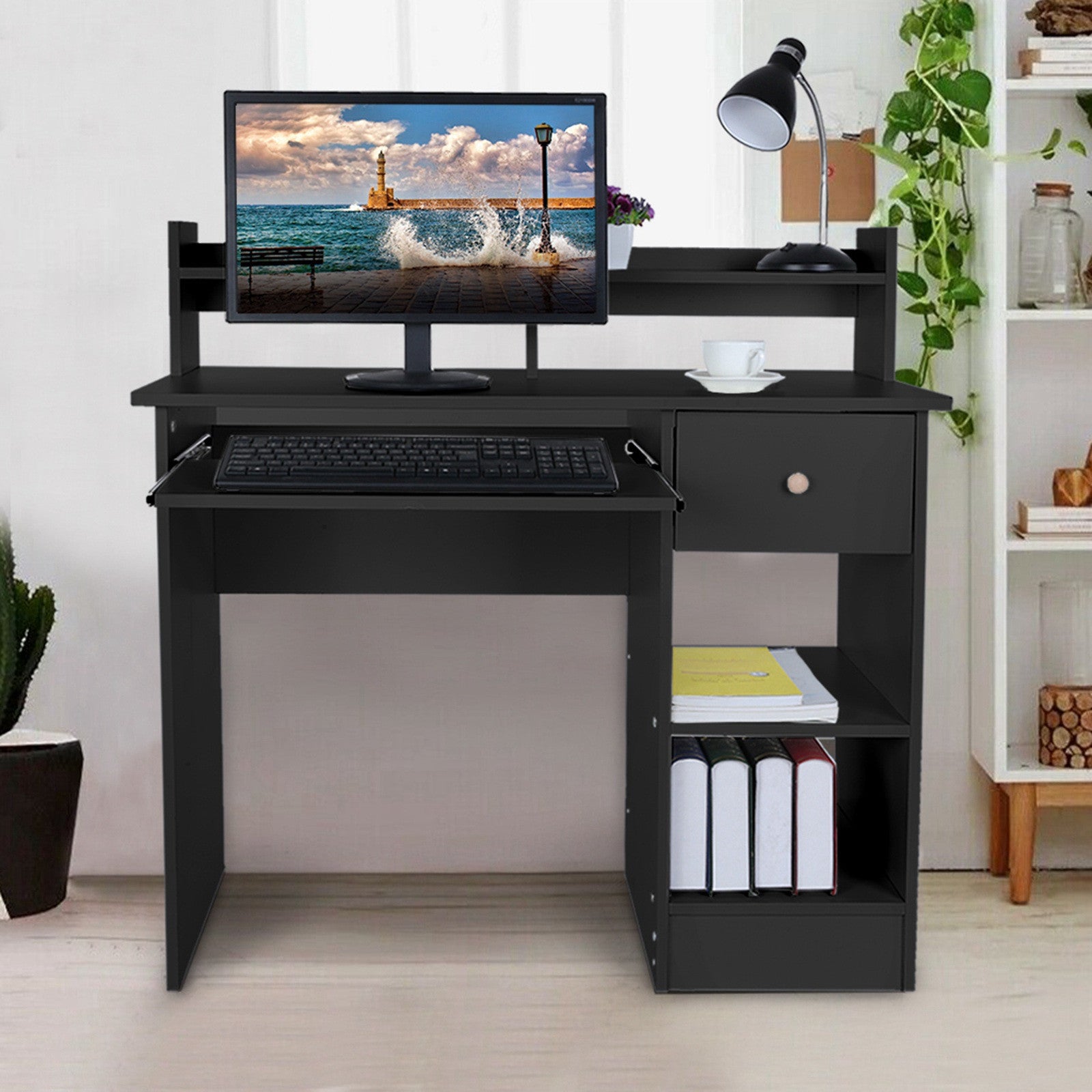 C2C Home Small Dormitory Study Desk with Drawers