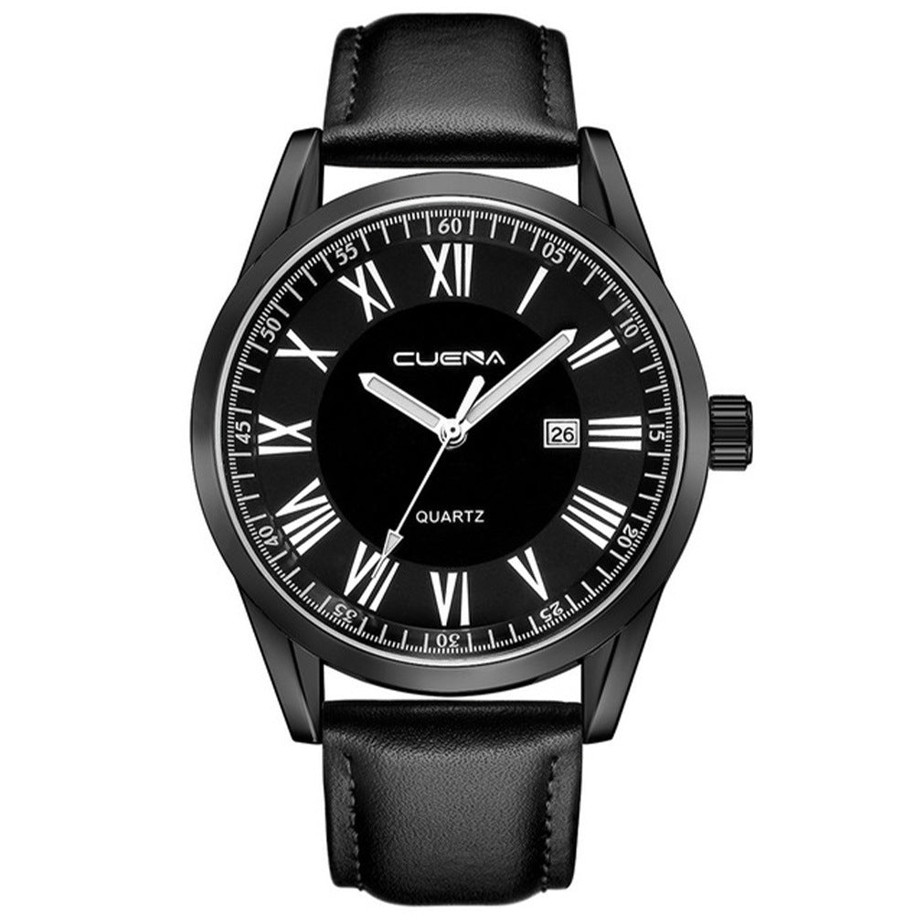 C2C Genuine Leather Quartz Watch Men's Watch