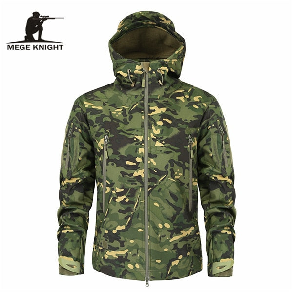 C2C Windbreakers Military Camouflage Fleece Mens Jacket