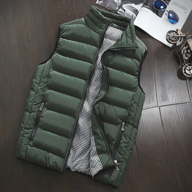 Woodvoice Warm Sleeveless Male Vest Jacket