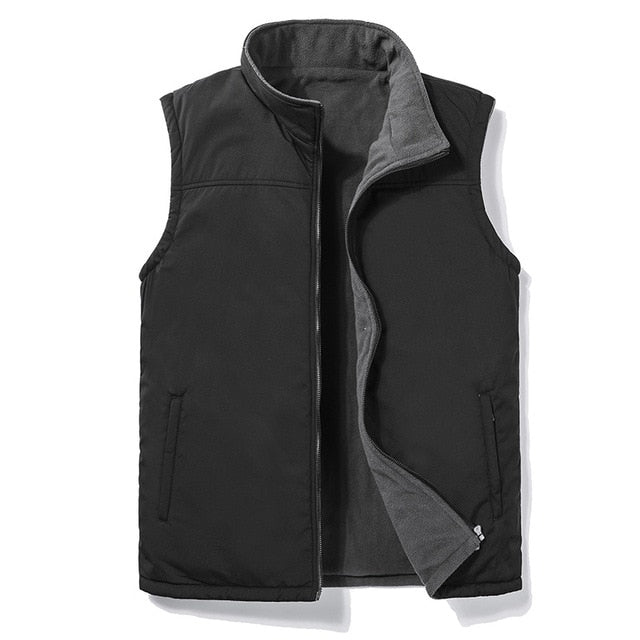 Thick Sleeveless Outwear Fleece Mens Casual Vest