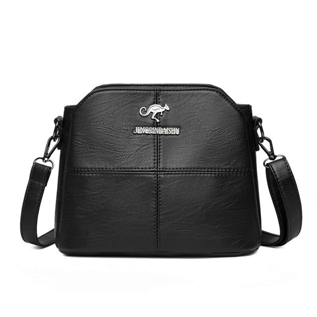 C2C Leather Small Crossbody Multi-Pocket Bag for Women