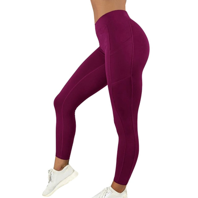 Spandex High Waist Bottoms Running Leggins
