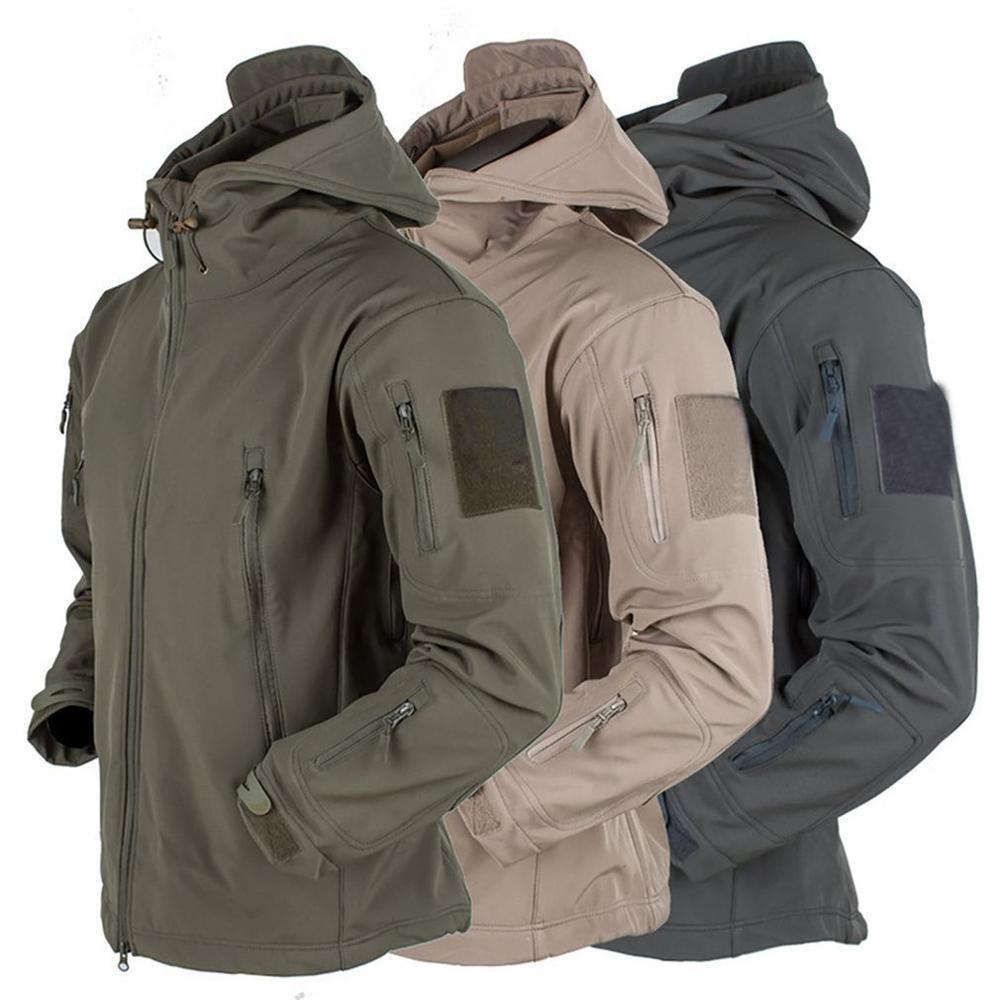 Men's jacket Outdoor Soft Shell Fleece Waterproof Breathable And Thermal Three In One Hooded