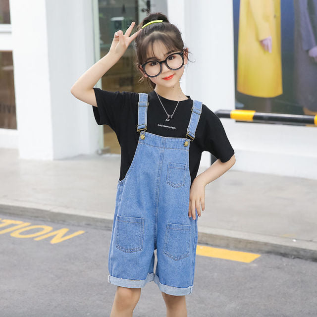 C2C Mall Huntwester Girl Denim Short Jumpsuit