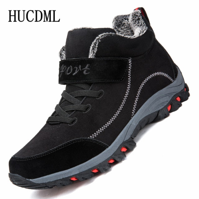 Waterproof Men Suede Warm Snow Women Non-slip Ankle Boots