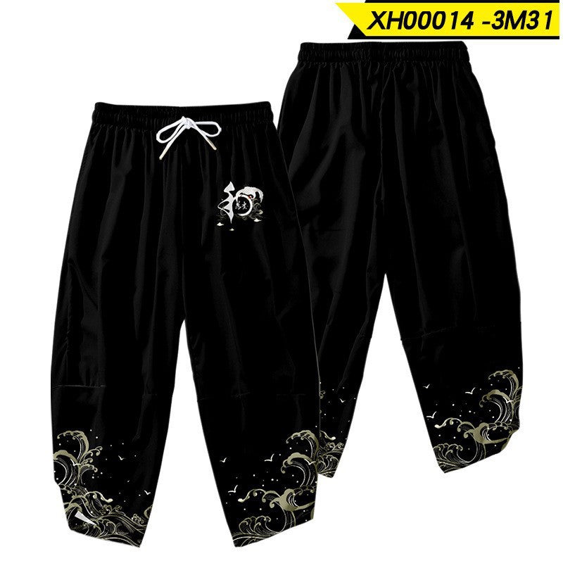 C2C Mall 3D creative digital printing casual cropped pants
