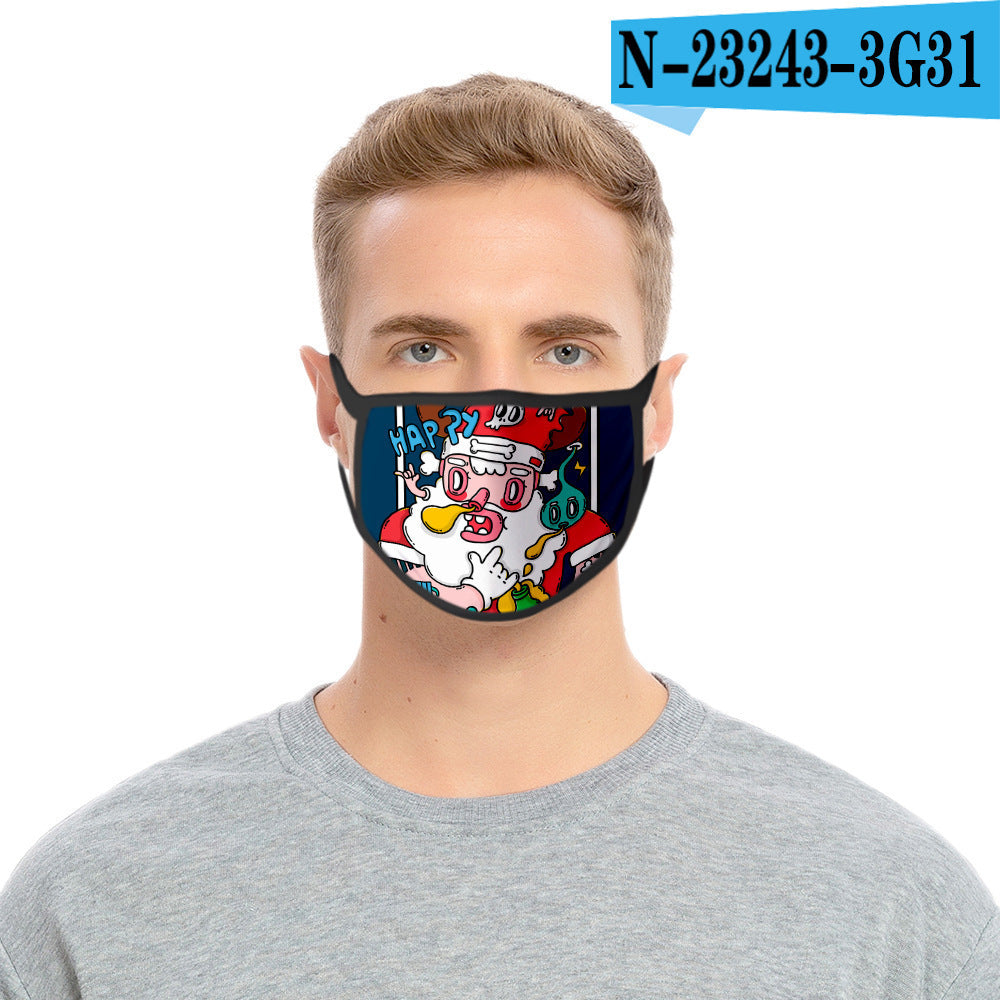C2C Mall-Cartoon Fashion Personality Christmas Print Mask