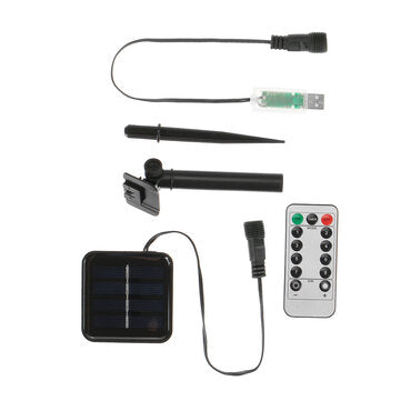 C2C USB & Solar Powered 60 LED String Light Garden Waterproof