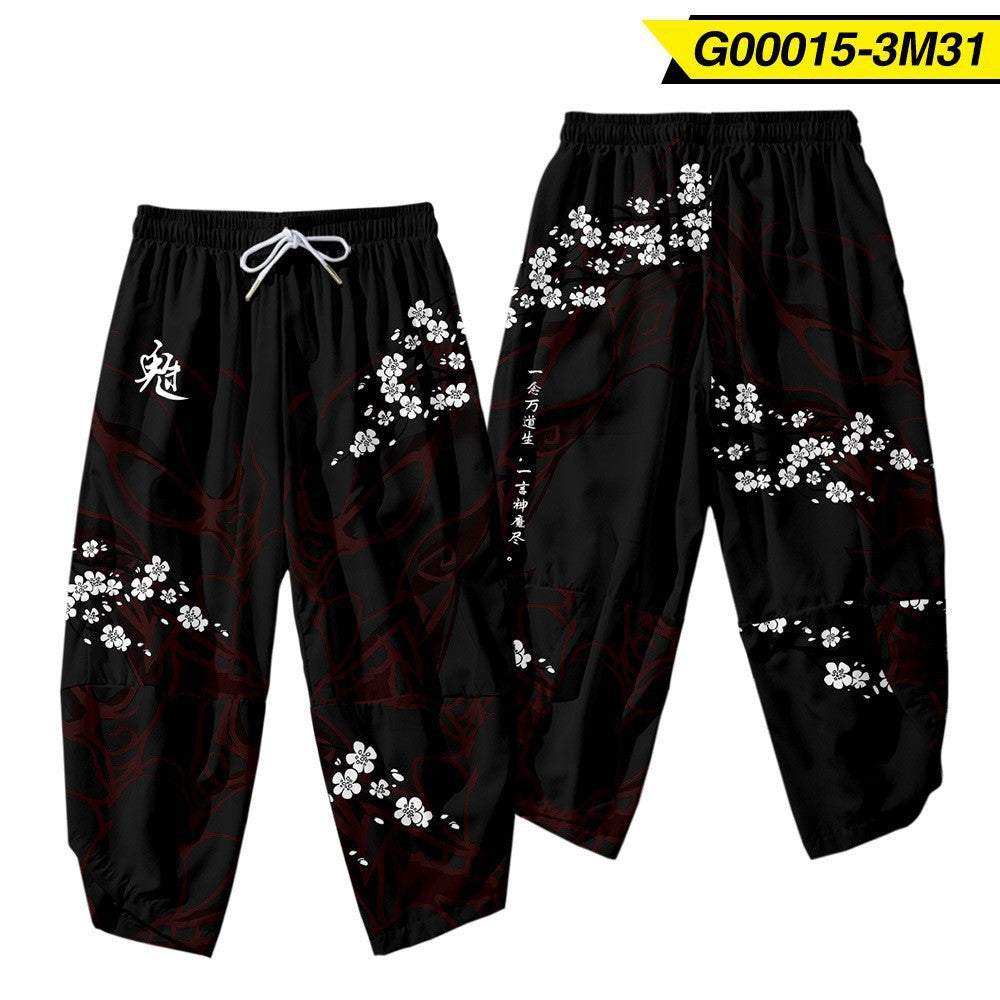 C2C Mall 3D creative digital printing casual cropped pants