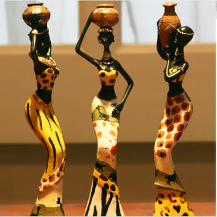 C2C Doll three-piece resin crafts creative home new house decoration
