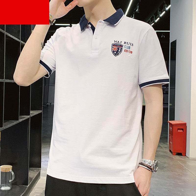 C2C POLO Men's Short-Sleeved T-Shirt Lapel Stand Collar Trend