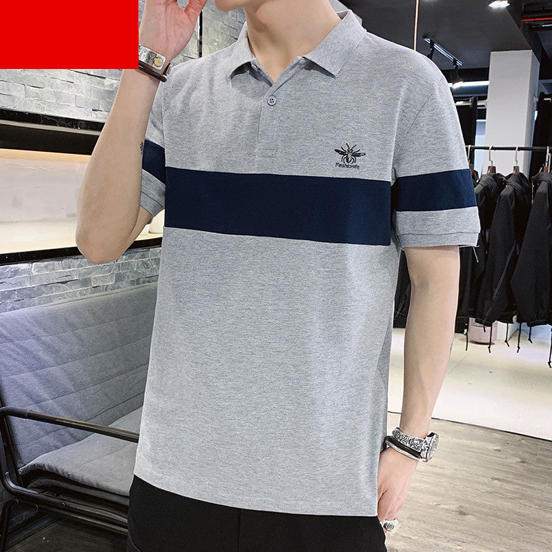 C2C POLO Men's Short-Sleeved T-Shirt Lapel Stand Collar Trend