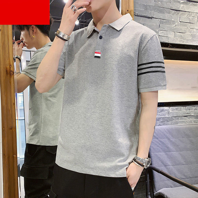 C2C POLO Men's Short-Sleeved T-Shirt Lapel Stand Collar Trend