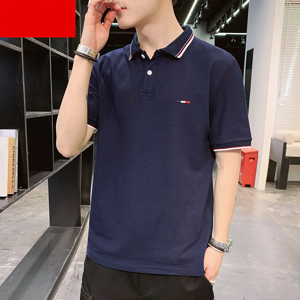 C2C POLO Men's Short-Sleeved T-Shirt Lapel Stand Collar Trend