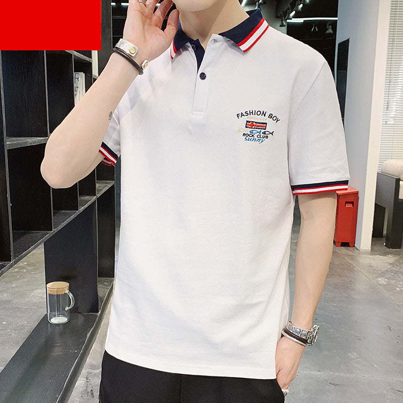 C2C POLO Men's Short-Sleeved T-Shirt Lapel Stand Collar Trend