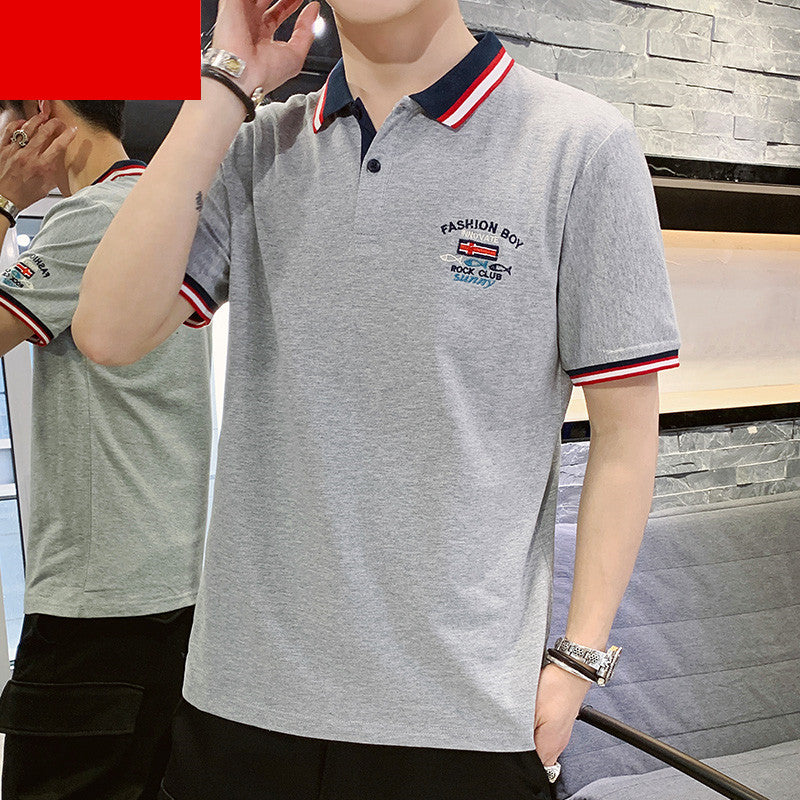 C2C POLO Men's Short-Sleeved T-Shirt Lapel Stand Collar Trend