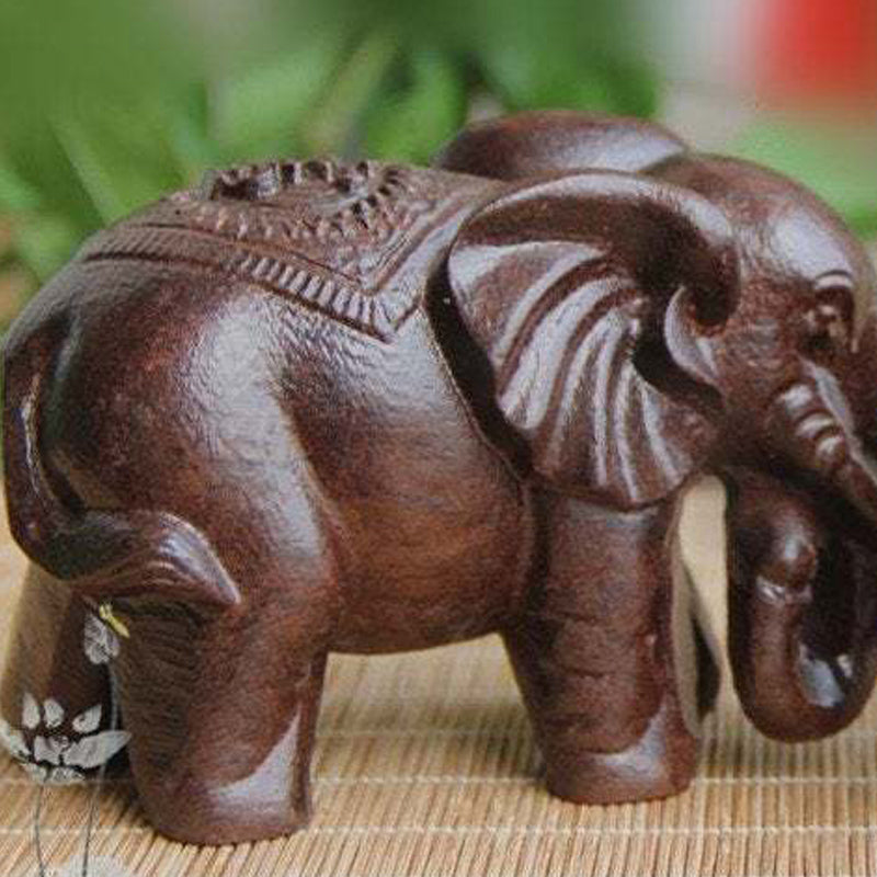 C2C Home Office Solid Wood Elephant Ornaments