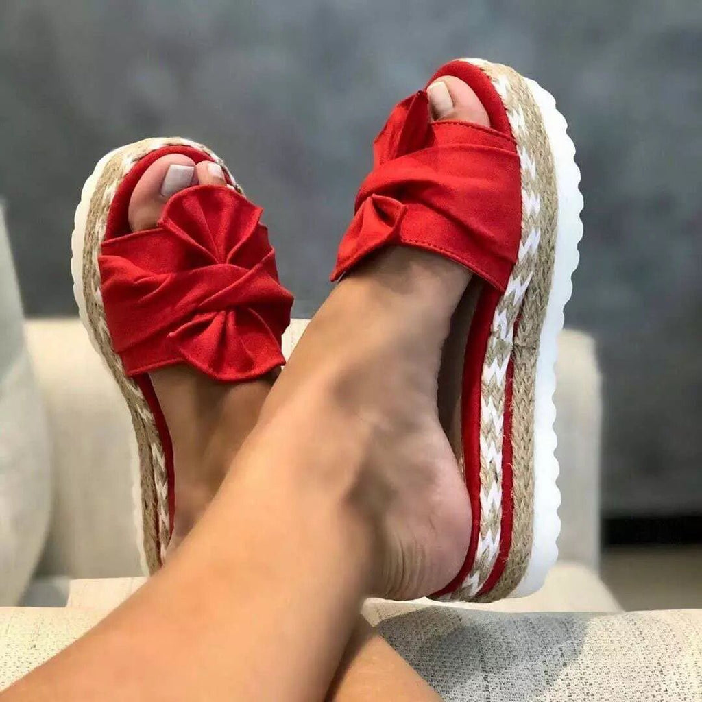 C2C Women Platform Bow Style Sandals