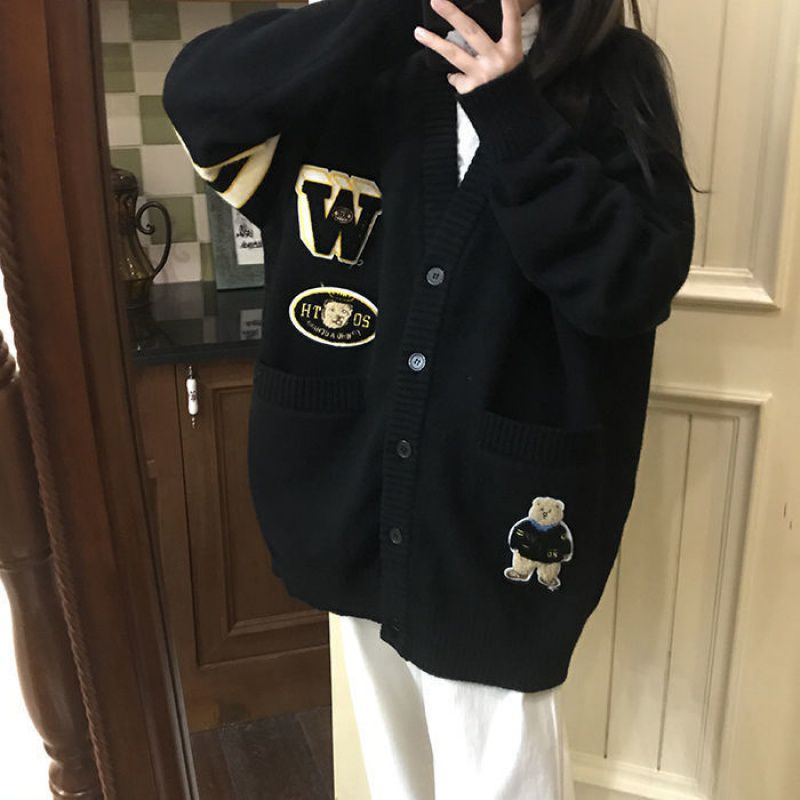 C2C College Style Spring And Winter Sweater & Cardigan Women