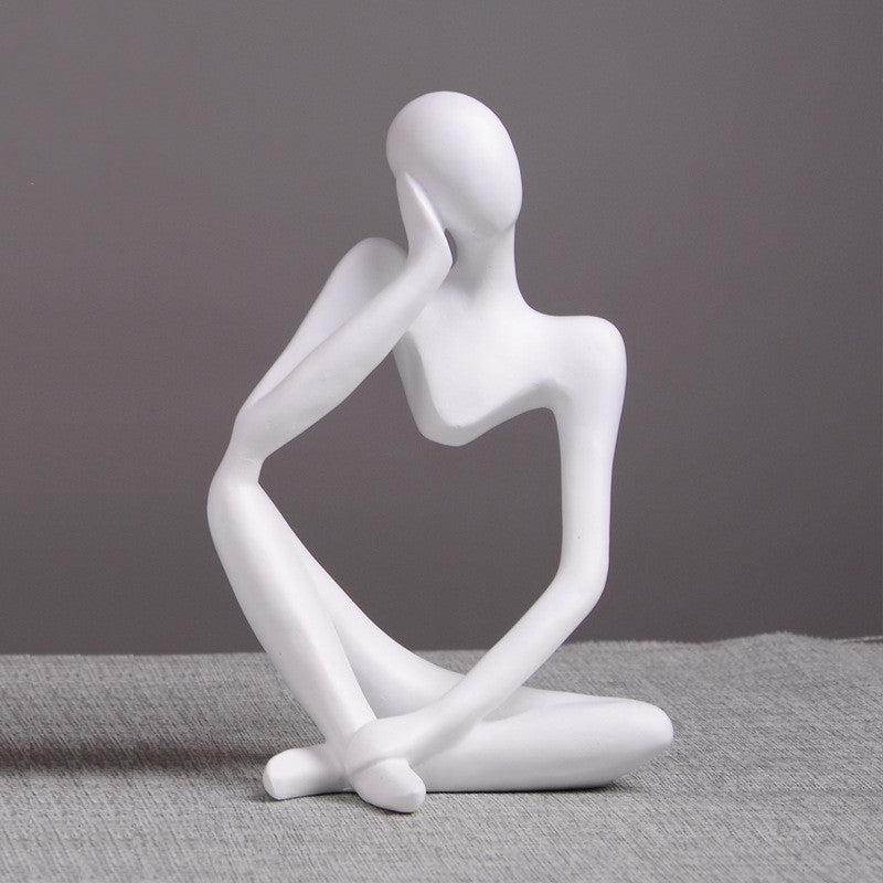 C2C Thinker Abstract Figure Sculpture Small Ornaments Resin