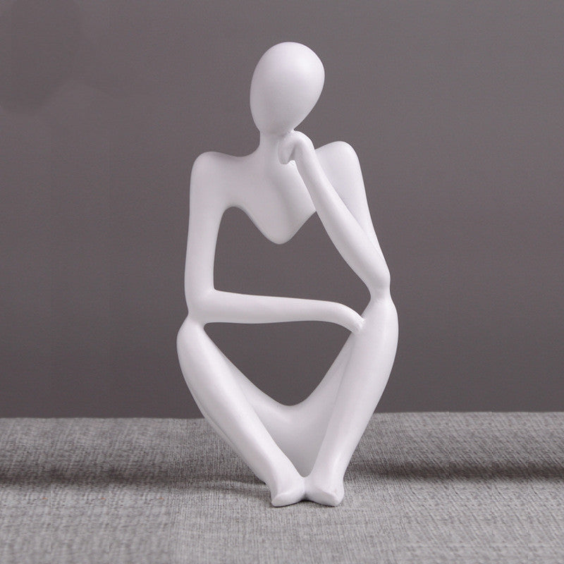 C2C Thinker Abstract Figure Sculpture Small Ornaments Resin