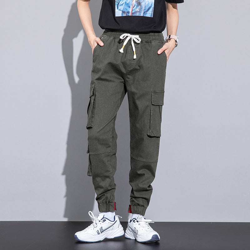 C2C Mall-Casual Capris Men's 2021 Spring Korean Unisex Cotton Overalls