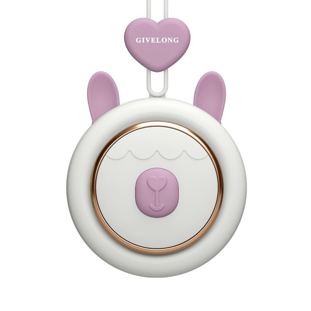 C2C Mini Bladeless Neck Band Portable USB Fan Hands-free Cute Pet Hanging Rope