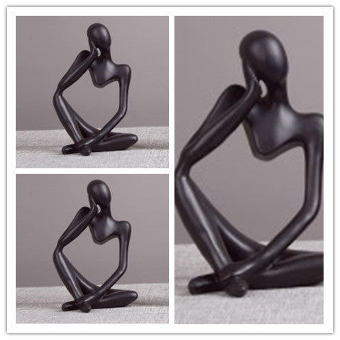 C2C Thinker Abstract Figure Sculpture Small Ornaments Resin