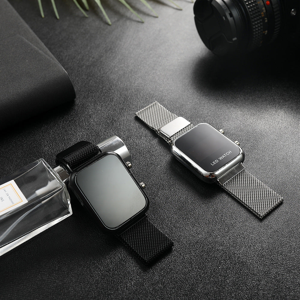 C2C Luminous Led Student Digital Magnet Buckle Men'S Electronic Watch