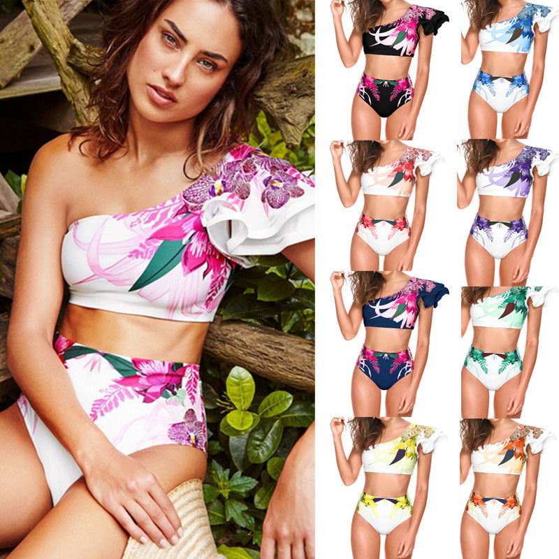 C2C Women's Two-piece Floral Print Swimsuit