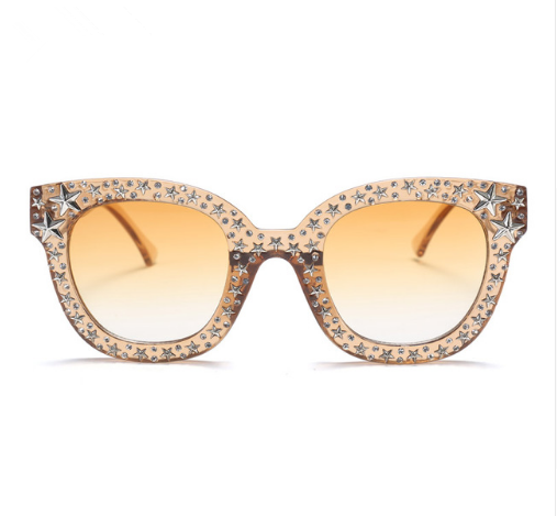 C2C Diamond Sunglasses round face Europe and US Style
