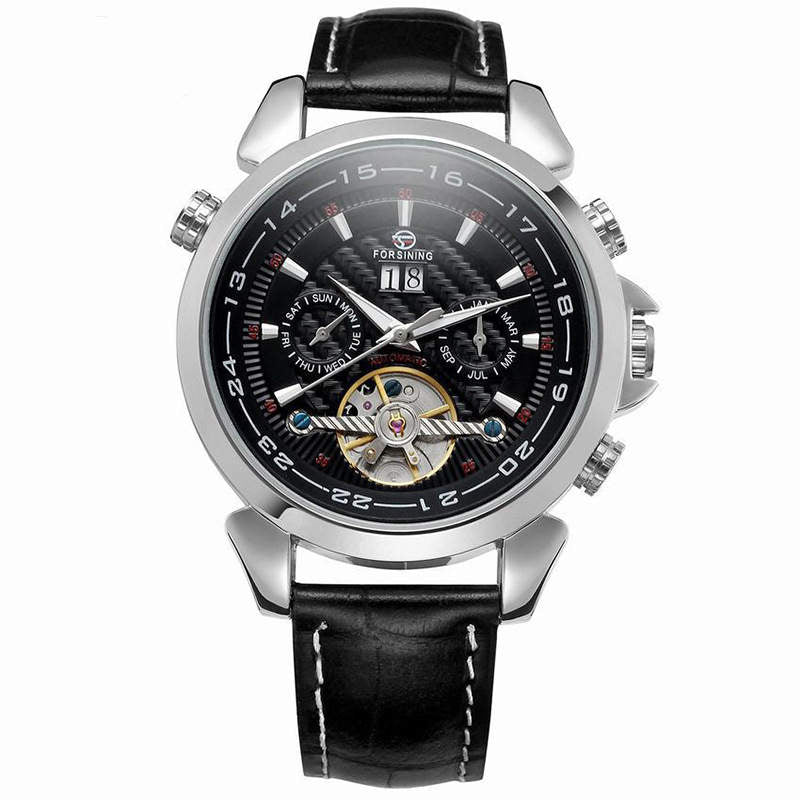 C2C Luxury Tourbillion Genuine Leather Automatic & Mechanical Men Watch