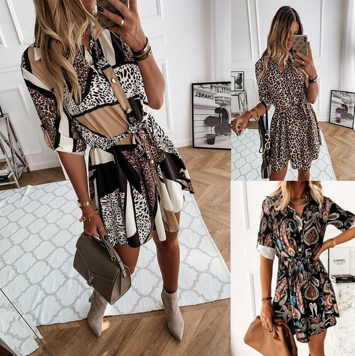 C2C Vintage Short Skirt Fashion Ladies Casual Dress