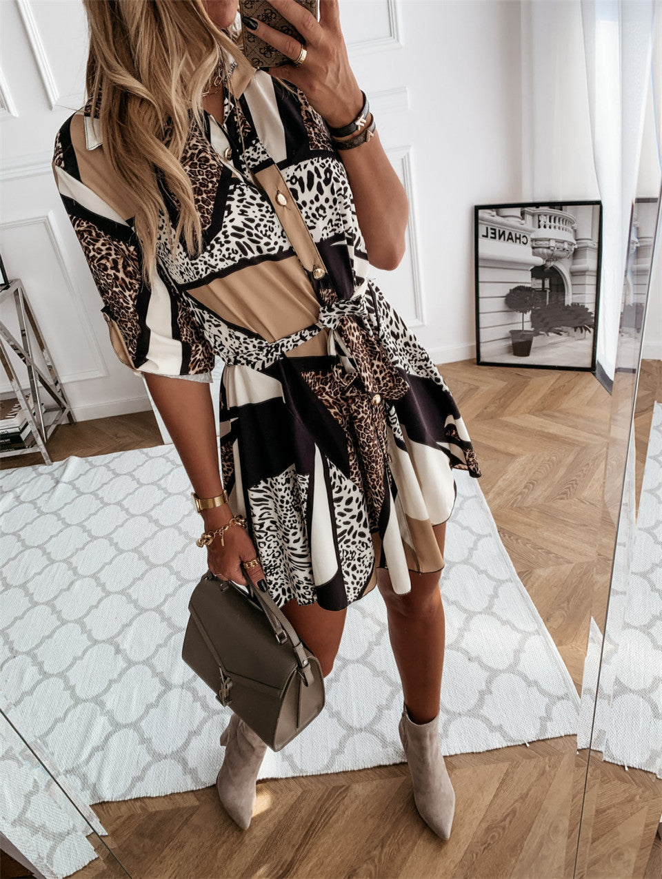 C2C Vintage Short Skirt Fashion Ladies Casual Dress
