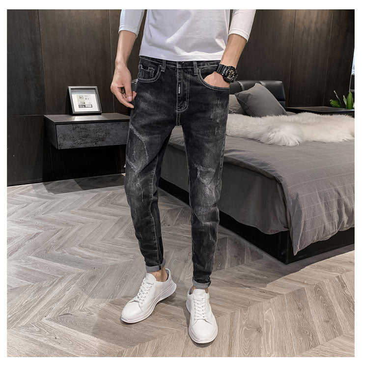 C2C Stretch Slim Casual Pants With Small Feet