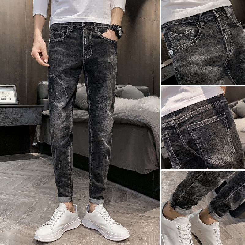 C2C Stretch Slim Casual Pants With Small Feet