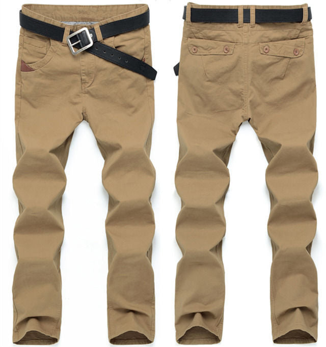 C2C Simple Men's Loose Straight-leg Cotton Casual Pants