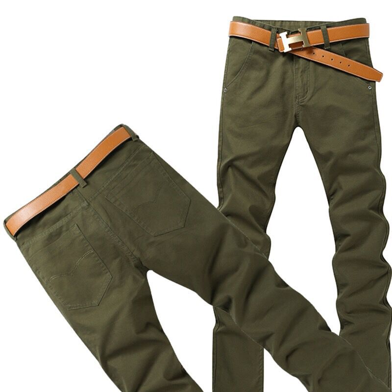 C2C Simple Men's Loose Straight-leg Cotton Casual Pants