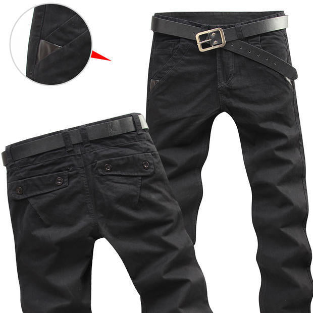 C2C Simple Men's Loose Straight-leg Cotton Casual Pants